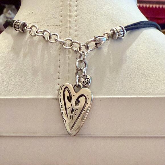 Brighton BRAZILIAN Hearts TRIPLE TRIO Black Corded Necklace - Picture 6 of 7